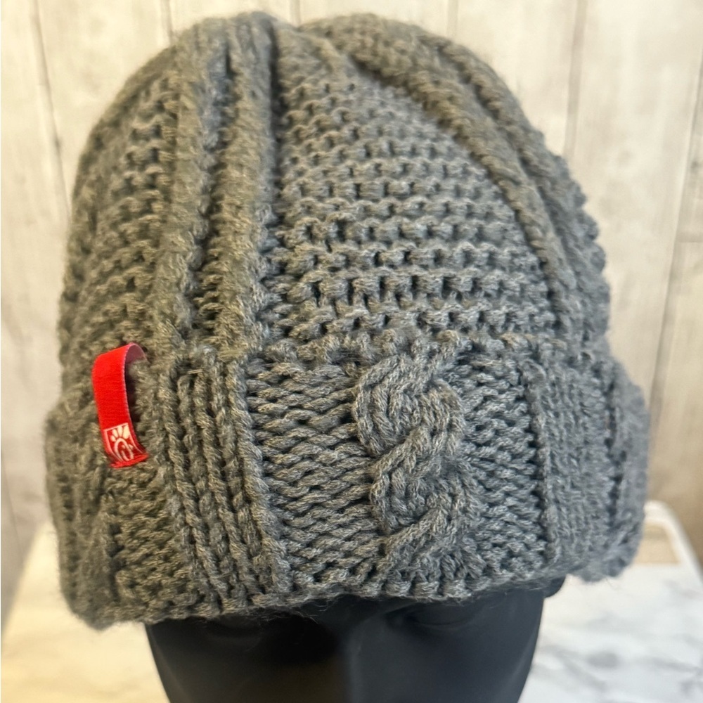 Chic Fil a Employee Winter Beanie Hat/Cap Gray Knitted One Size